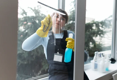 Nettoyage de vitres intérieures et extérieures au Gué-d'Alleré